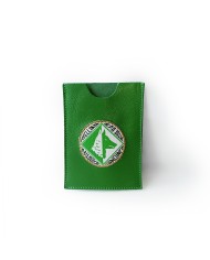 PORTACARTE VERDE IN PELLE