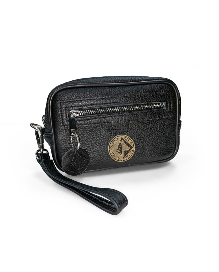 POCHETTE IN PELLE con portachiavi incluso