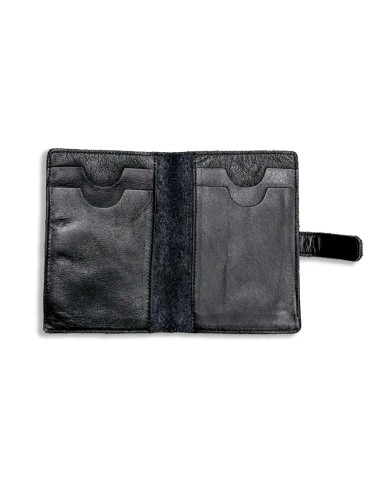 PORTACARTE NERO IN PELLE