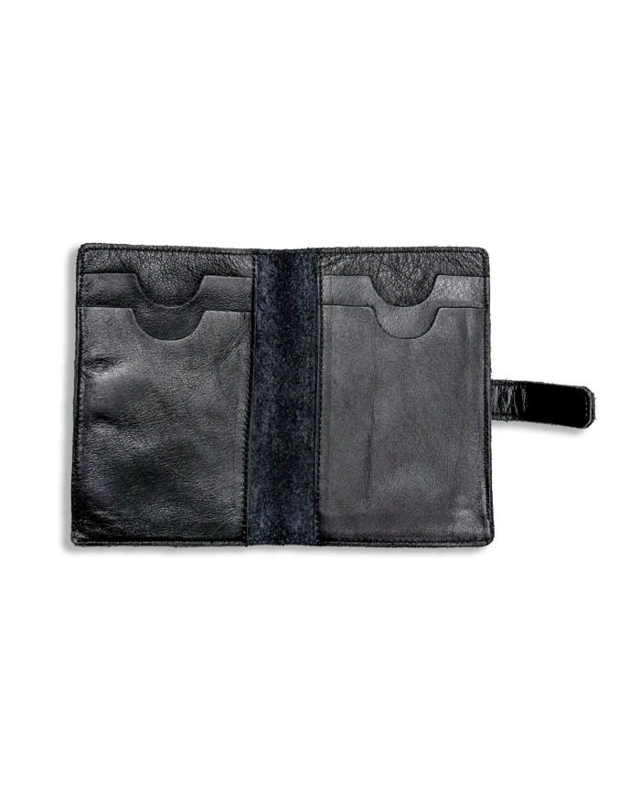 PORTACARTE NERO IN PELLE