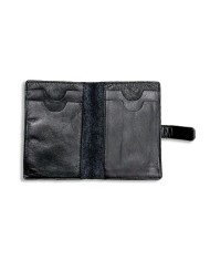 PORTACARTE NERO IN PELLE