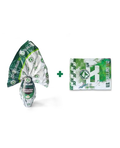 UOVO DI PASQUA FONDENTE + BANDIERA CELEBRATIVA 70x100 cm