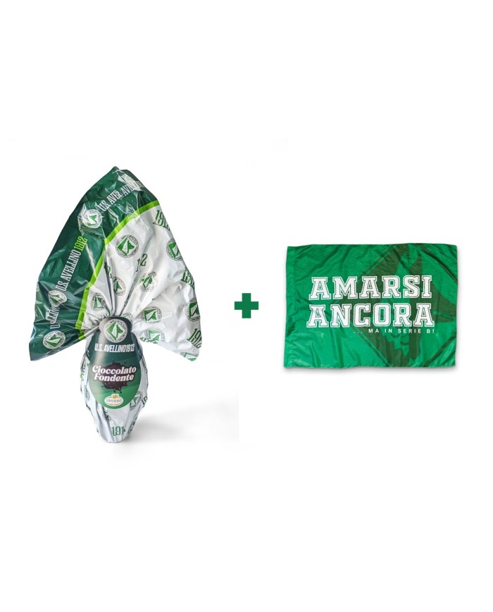 UOVO DI PASQUA FONDENTE + BANDIERA "Amarsi Ancora" 70x100 cm