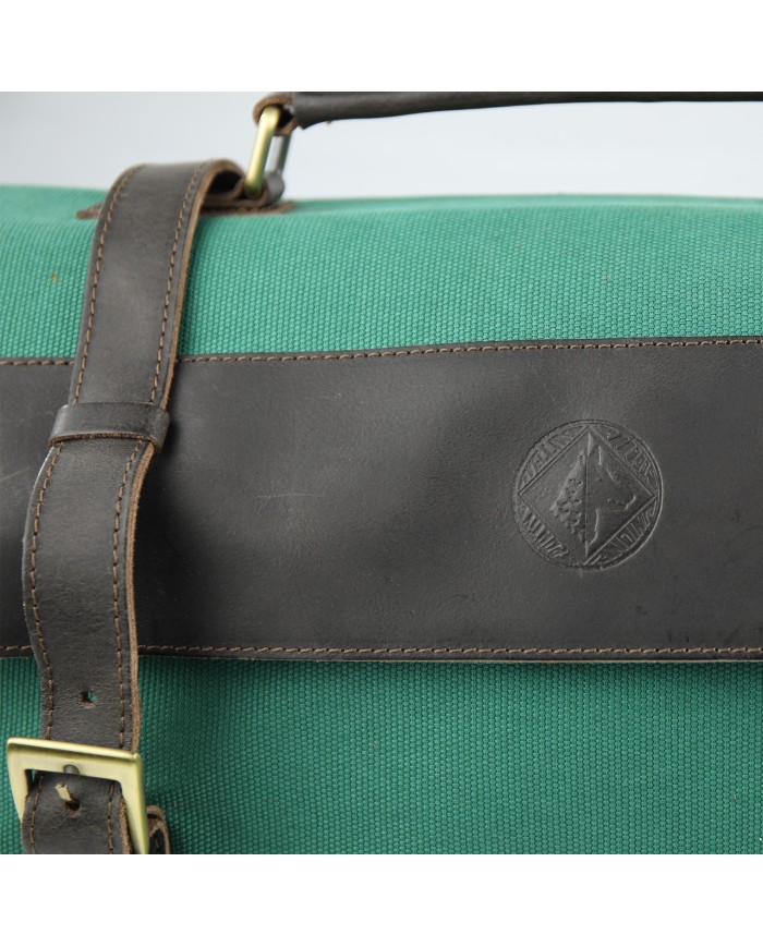 Borsa Ufficio a Spalla- Tessuto e Pelle