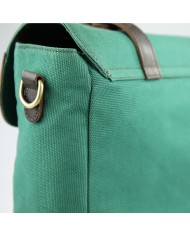 Borsa Ufficio a Spalla- Tessuto e Pelle